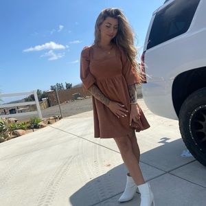 Suede dress